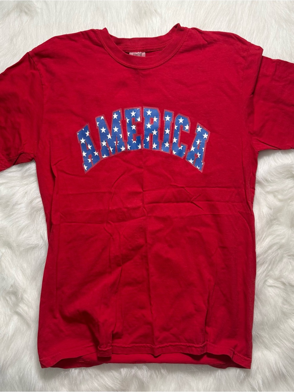 Red 'America' Graphic Tee